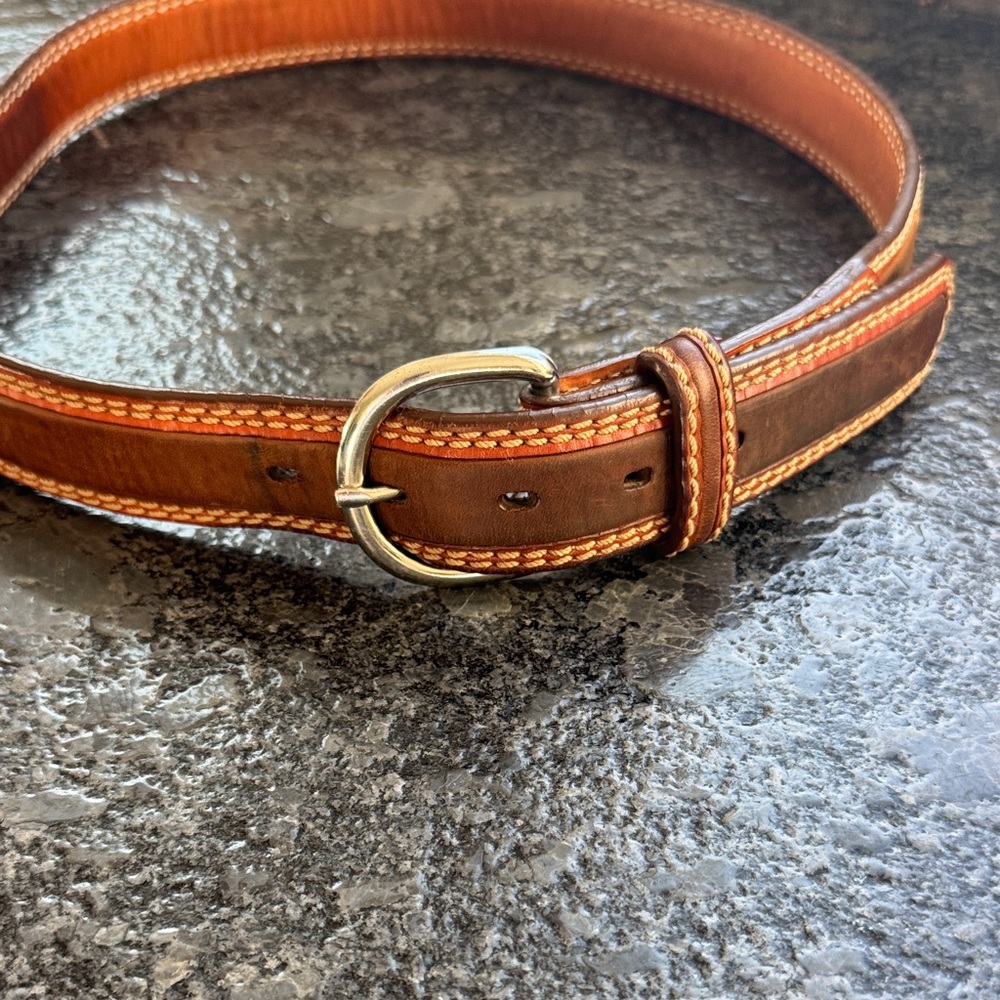 Tony Lama Brown Leather Men's Belt